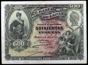 1907. 500 pesetas. (Ed. B105) (Ed. 321). 15 ... 