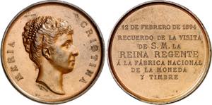 1894. Alfonso XIII. Visita de la regente a ... 
