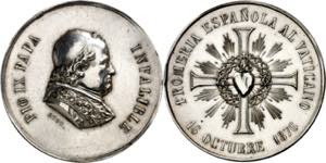 1876. Alfonso XII. Pío IX. Romería ... 
