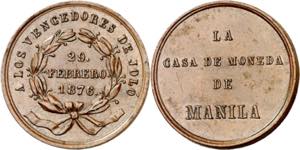 Filipinas. 1876. Alfonso XII. Manila. La ... 