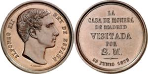 1875. Alfonso XII. Madrid. Visita a la Casa ... 