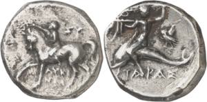 (272-240 a.C.). Italia. Taras. Didracma. (S. ... 