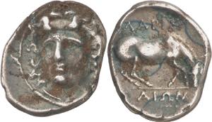 (356-320 a.C.). Tesalia. Larissa. Dracma. ... 