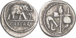 (49 a.C.). Julio César. Denario. (Spink ... 