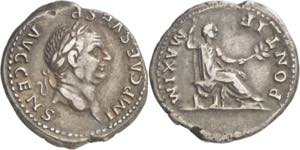 (73 d.C.). Vespasiano. Denario. (Spink 2305) ... 