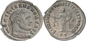 (304-305 d.C.). Galerio Maximiano. Ticinum. ... 