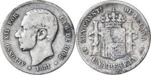 1881*---1. Alfonso XII. MSM. 1 peseta. (AC. ... 