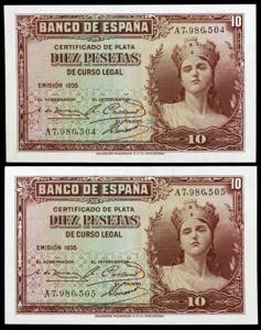 1935. 10 pesetas. (Ed. C15a) (Ed. 364a). ... 