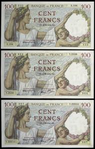Francia. 1939 y 1941. Banco de Francia. 100 ... 