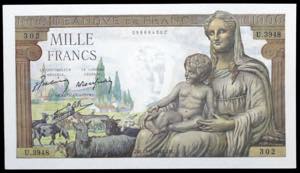 Francia. 1942. Banco de Francia. 1000 ... 