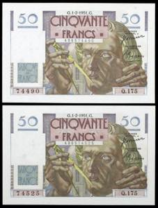 Francia. 1951. Banco de Francia. 50 francos. ... 