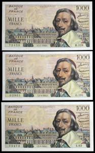 Francia. 1954 a 1956. Banco de Francia. 1000 ... 