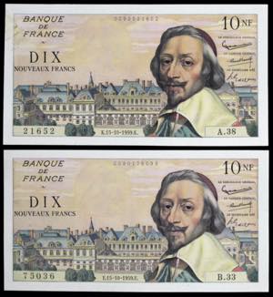 Francia. 1959. Banco de Francia. 10 francos ... 