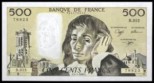 Francia. 1990. Banco de Francia. 500 ... 