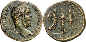 (210 d.C.). Septimio Severo. Sestercio. ... 