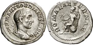 (238 d.C.). Gordiano I, africano. Denario. ... 
