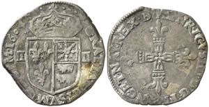 Francia. 1604. Enrique IV. Morlaas. 1/4 ... 