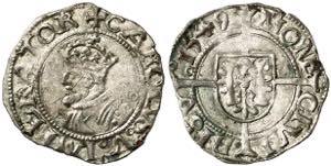1549. Carlos I. Besançon. 1/2 carlos. (Vti. ... 