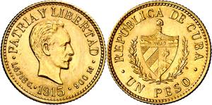 Cuba. 1915. 1 peso. (Fr. 7) (Kr. 16). Bella. ... 