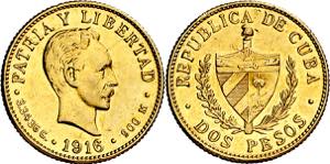Cuba. 1916. 2 pesos. (Fr. 6) (Kr. 17). ... 