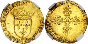 Francia. 1566. Carlos IX. A (París). 1 écu ... 