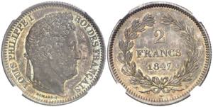 Francia. 1847. Luis Felipe I. A (París). 2 ... 