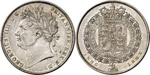 Gran Bretaña. 1823. Jorge IV. 1/2 corona. ... 