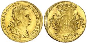 Portugal. 1807. Juan, Príncipe regente. 1/2 ... 