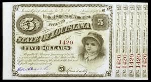 Estados Unidos. Lousiana. 1875/6. 5 ... 