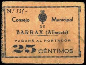 Barrax (Albacete). Consejo Municipal. 25 ... 