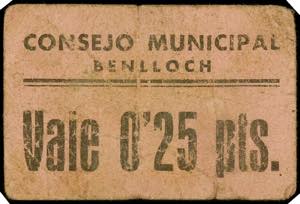 Benlloch (Castellón). Consejo Municipal. 25 ... 