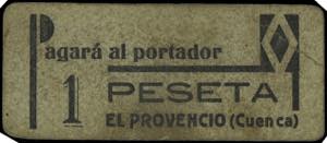 El Provencio (Cuenca). 1 peseta. (KG. 606 ... 