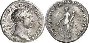 (107 d.C.). Trajano. Denario. (Spink 3125) ... 