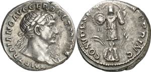 (107 d.C.). Trajano. Denario. (Spink 3132) ... 