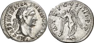 (102 d.C.). Trajano. Denario. (Spink falta) ... 