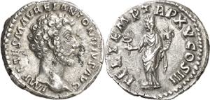 (161 d.C.). Marco Aurelio. Denario. (Spink ... 