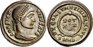(324 d.C.). Constantino I. Heraclea. AE 19. ... 