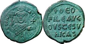 Teófilo (829-842). Ceca incierta. Follis. ... 