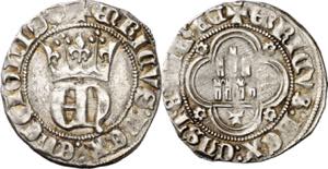 Enrique II (1368-1379). Toledo. Medio real. ... 