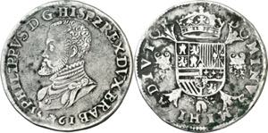 1561. Felipe II. Amberes. 1 escudo felipe. ... 