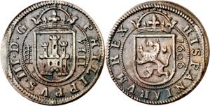 1606. Felipe III. Segovia. 8 maravedís. ... 