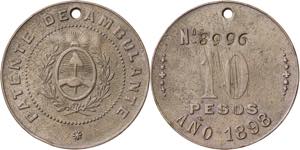 Argentina. 1898. Patente de Ambulante. 10 ... 