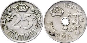 1925 y 1927. Alfonso XIII. PCS. 25 ... 
