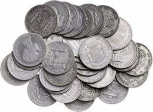 1869 a 1903. 1 peseta. Lote de 34 monedas. A ... 