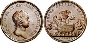 1645. Luis XIV. Toma de Rosas. (Cru.Medalles ... 