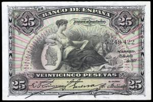 1907. 25 pesetas. (Ed. B102) (Ed. 318). 15 ... 