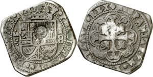 1733. Felipe V. México. MF. 8 reales. Ceca ... 