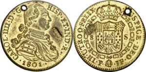 1801. Carlos IV. Popayán. JF. 8 escudos. ... 