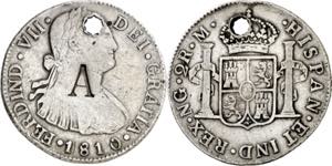 1810. Fernando VII. Guatemala. M. 2 reales. ... 