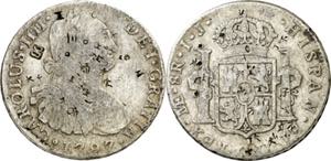 1797. Carlos IV. Lima. IJ. 8 reales. ... 
